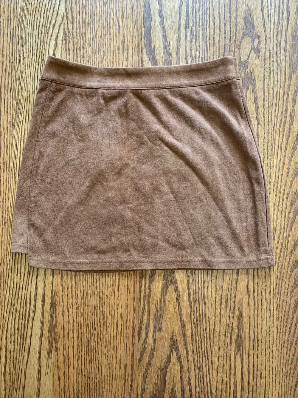 SHEIN Tan Suede Mini Skirt - Casual A-Line